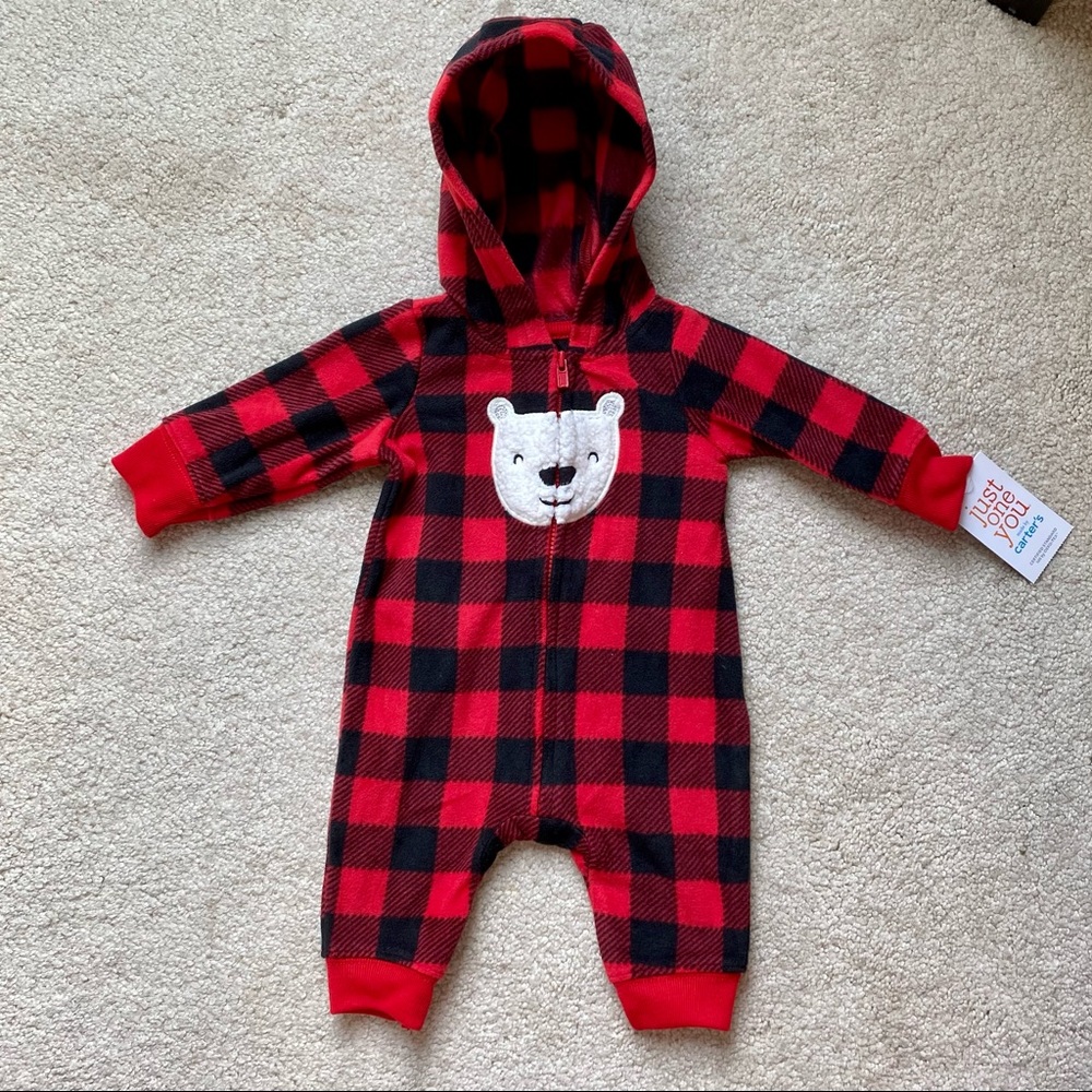 CARTERS Microfleece Bodysuit Plaid